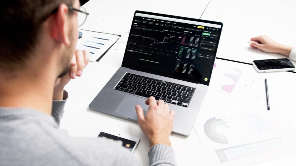 IPO data on laptop