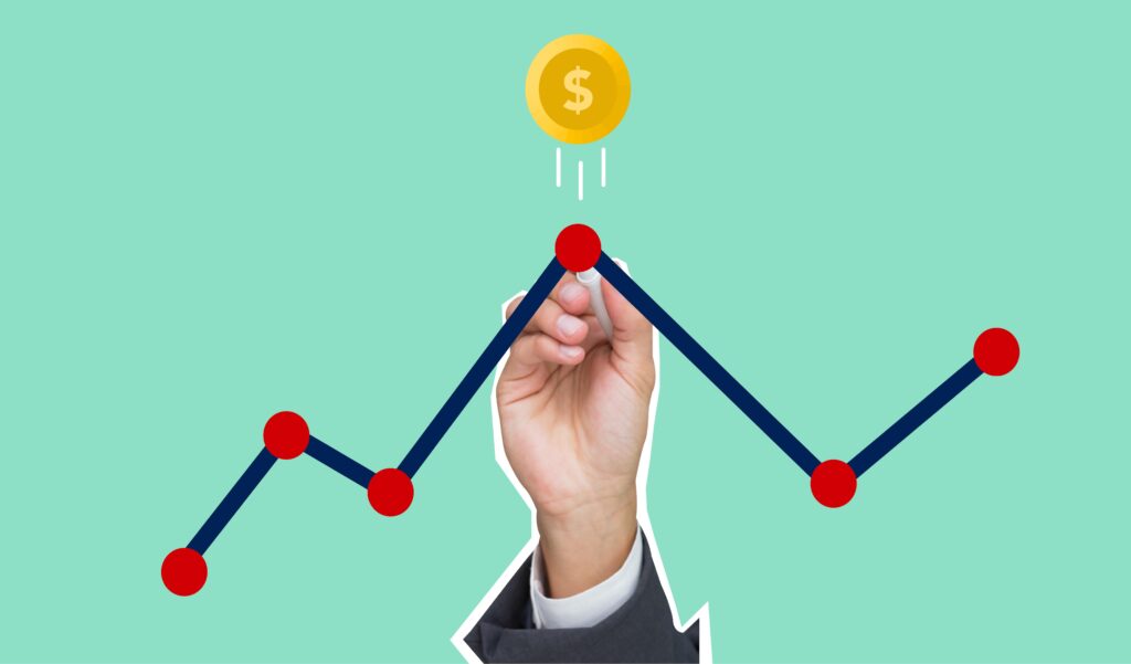 hand drawing line graph