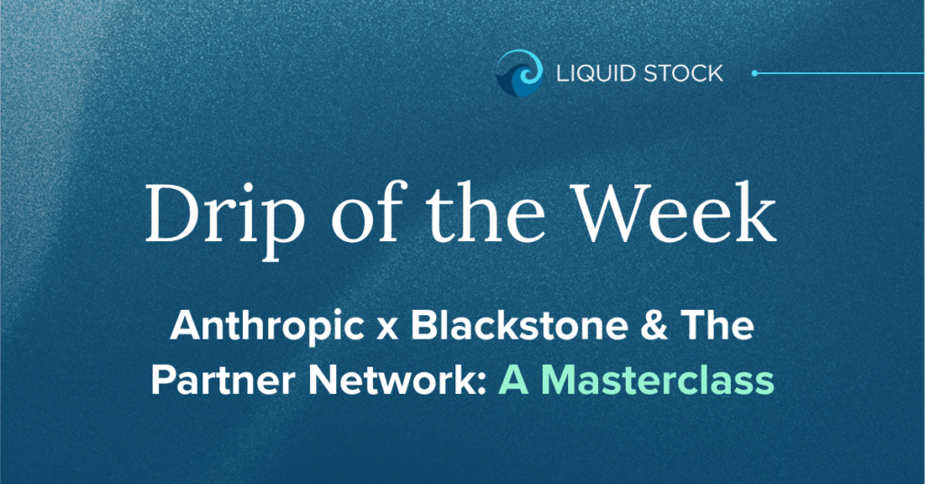 drip of the week anthropic x blackstone